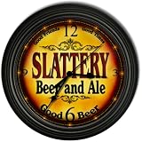 SLATTERY 'S Beer and Ale Cascading Pub Wall Clock