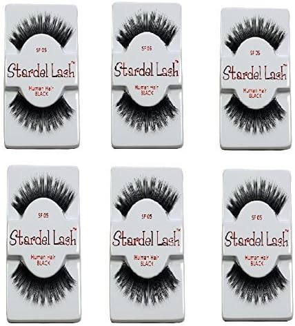 6 Pairs Stardel #05 100% Human Hair False Eyelashes Like Ardell Red Cherry Lashes
