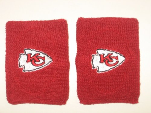 KANSAS CITY CHIEFS Team Logo COTTON WRISTBANDS -(set of 2)