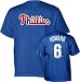 Ryan Howard Blue Majestic Name and Number Philadelphia Phillies T-Shirt