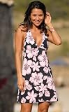 UjENA Pink Hibiscus Halter Dress
