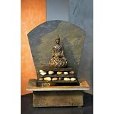 BRUNNEN a. Schiefer Zimmerbrunnen m. BUDDHA Schieferbrunnen Tischbrunnen SALA