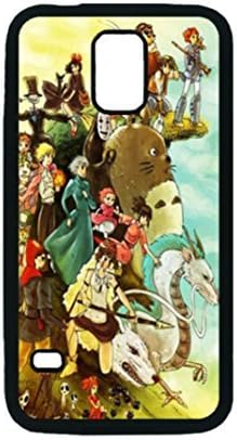 Studio Ghibli Characters All Pattern Rubber Silicone Tpu Soft Protective Back Case Cover Skin for Samsung Galaxy S5 I9600 , S5 Black Case