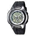 CASIO Collection AQ-163W-7B1VEF - Reloj unisex de cuarzo, correa de resina color negro (con cron�metro, alarma, luz)