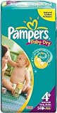 Pampers Baby Dry couches Taille 4+ Maxi + (9 20 Kg) Geant 2x54, 108 couches