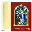 Stained Glass Scene Religious Christmas Cards