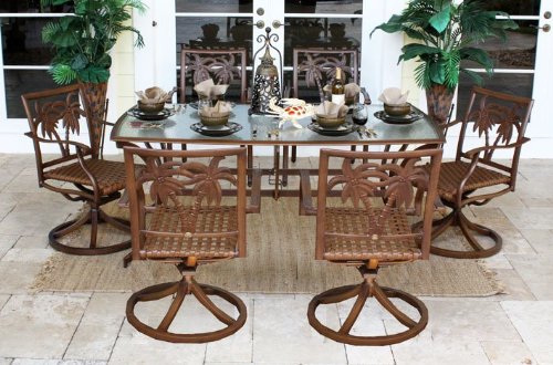 Coco Palm Swivel 7 Piece Dining Set product image
