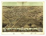 Historic Pontiac, Michigan, c. 1867, Bird's Eye View Map (S) (WS)