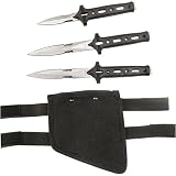 Fixed Blade Knife Set Three Piece Black