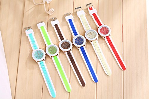 Domire Women's Geneva Silicone Band Jelly Gel Quartz Wrist Watch