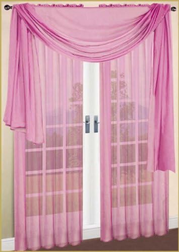Scarf Sheer Voile 60"x216" Solid Lilac By Royal Luxury Linen