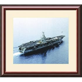 USS Theodore Roosevelt and F-18 Framed Art Print,