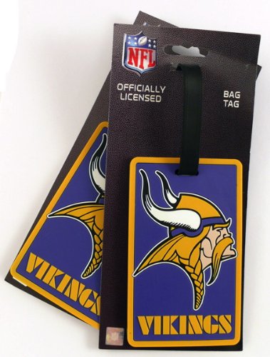 Minnesota Vikings Two Pack Soft Laser Bag Tag