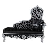 Black Animal Print Chaise Lounge Ring Holder Victorian Style