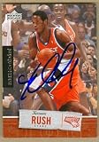Kareem Rush Autographed/Hand Signed Basketball Card (Charlotte Bobcats) 2005 Upper Deck #7