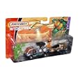 Matchbox Hitch 'N Haul MBX 1:64 Scale Die Cast Car Playset - Alien Smash Set with Radar Truck, U.F.O., Science Guy, Flatbed Trailer and Angry Alien
