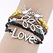 Pretty Show Vintage Weave Infinity Leather Multilayer Handmade Braided Bracelet