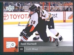 2009 /10 Upper Deck Hockey Card # 42 Scott Hartnell Flyers Mint Condition - Shipped In Protective ScrewDown Display Case!