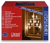 Produkt-Bild: Konstsmide 1243-103 35 LED Sternenvorhang mit 7 warm-wei&szlig;en Sternen au&szlig;en