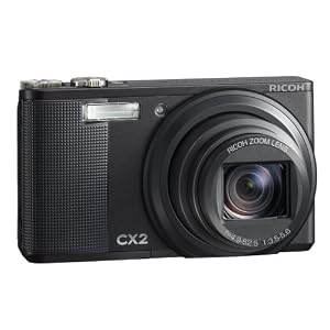 Ricoh CX2 Digitalkamera (10 Megapixel, 10-fach opt. Zoom, 7,6 cm (3 Zoll) Display, Bildstabilisator) schwarz