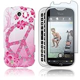 HTC myTouch 4G Slide / DoubleShot - Flowers Peace Design Hard Plastic Skin  ....