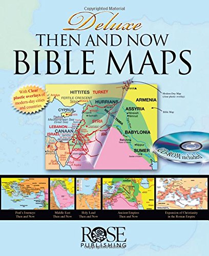 deluxe then and now bible map book with cd rom