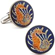 Hand Painted Singapore Ten Cent Coin Cufflinks