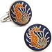 Hand Painted Singapore Ten Cent Coin Cufflinks
