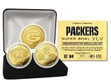 NFL Green Bay Packers Super Bowl XLV 24KT Gold Flip Coin Set