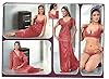Indiatrendzs Women's Sexy Hot Nighty Dark Pink 6pc Set Bedroom Sleepwear Freesize