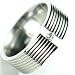 Stainless Steel and Cz Ring, Ring Size T