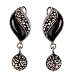Handmade Earings Sterling Silver Onyx Jewelry 0.75 inches (erg174)