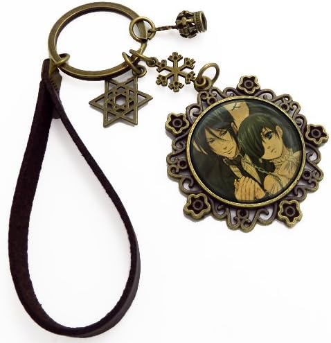Black Butler Ceil and Sebastian Alloy Keychain