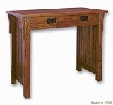 Mission Style Writing Desk (Brown) (30H x 37W x 20D)