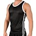 Mens Shiny Breathable Mesh Performance Athletic Workout Tank Top by Gary Majdell Sport