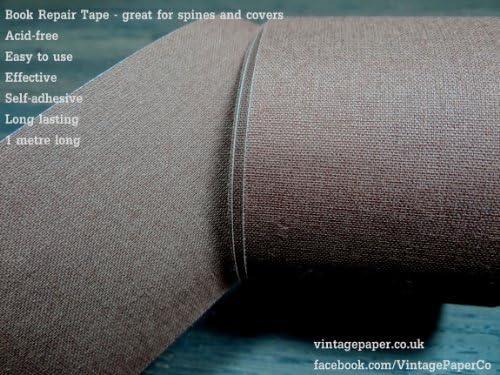 Filmoplast T - Bookbinding Cloth, Acid-free Book Spine Repair Tape (Brown) 1 Meter x 8cm - Free Delivery
