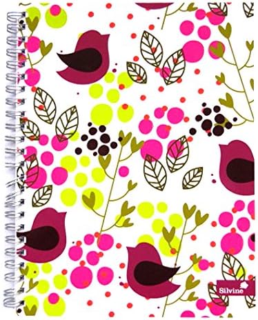 A5+ Wirebound Notebook - 80 Sheets = 160 Pages - "Bird Song" - Ruled - Size 8.3 X 6.2