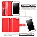 iPhone 6 Plus Wallet Case, Roybens 9 Card Slot PU Leather Wallet Case 2 in 1 Magnetic Detachable Back Cover Flip Case with Wrist Strap For Apple iPhone 6 6s Plus (5.5) Red