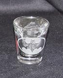 Batman Bat Signal 1 oz. Etched Shot Glass
