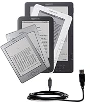 Classic Straight USB Cable for the Amazon Kindle / DX / Touch / Keyboard (WiFi and 3G) with Power Hot Sync and Charge Capabilities