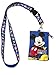 Disney Mickey Mouse Blue Drawstring Backpack and Mickey Lanyard 2 Pack