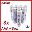 Sanyo Eneloop Micro Akkus AAA, bis 1500 Ladezyklen, 8 St�ck