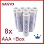 Sanyo Eneloop Micro Akkus AAA, bis 1500 Ladezyklen, 8 St�ck