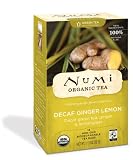 Numi Organic Tea Ginger Sun, Full Leaf Lemon Decaf Green Tea, 16-Count Tea Bags (Pack of 3)