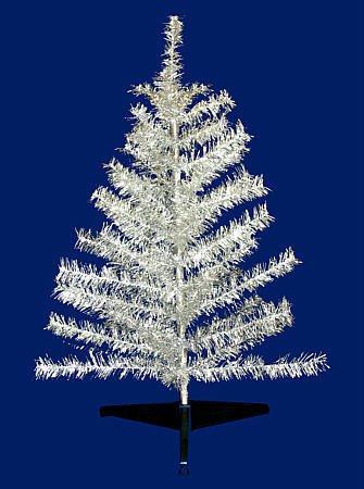 Artificial Silver Christmas Tree, 6 Ft. Aluminum