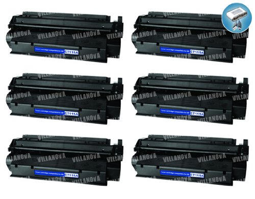 6 PACK: HP C7115A (15A) Remanufactured Black Laser Toner Cartridge Plus a Sup...