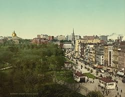 Boston's Tremont Street, ca. 1904 - Fine-Art Gicl??e Photographic Print of a Vintage Photochrom Image from the Library of Congress Collection