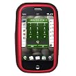 Amzer Rubberized Red Snap On Crystal Hard Case with Belt Clip for Palm Pre