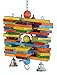 Super Bird Creations SB399 Woodpile Bird Toy - Vibrant Bird Toys for Mini Macaws, African Greys, Small Cockatoos, Parrots - Enriching Bird Toy with Chewable Elements - Large to XL Bird Size