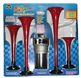 Wolo Model  445 Plastic Four Trumpet Musical Air Horn Kit , Plays Call To The Post Song - 12 Volt